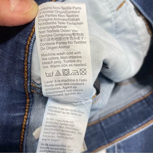 Madewell Blue High-Rise Skinny Jeans with Frayed Hem size 25 style #G7391 - Picture 8 of 11